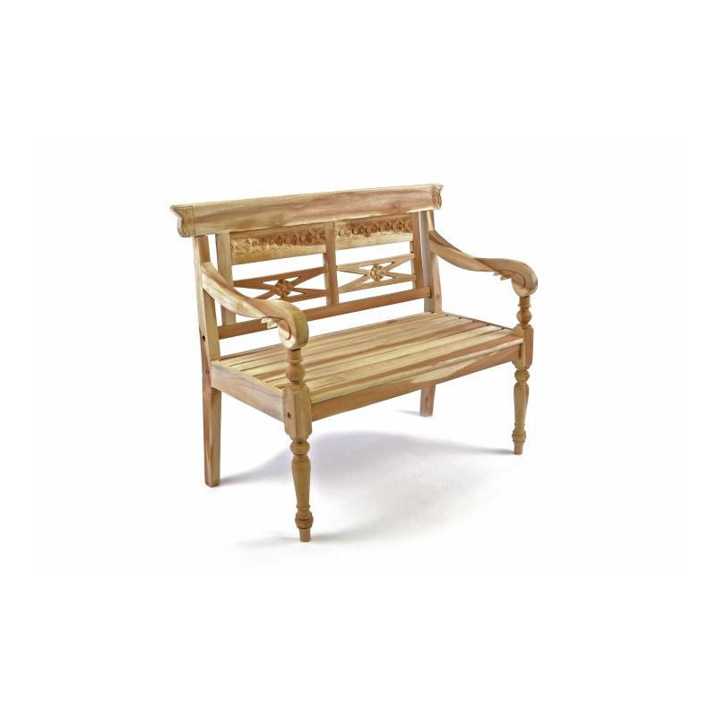 DIVERO dřevěná  2-místná lavice pro děti z teakového dřeva