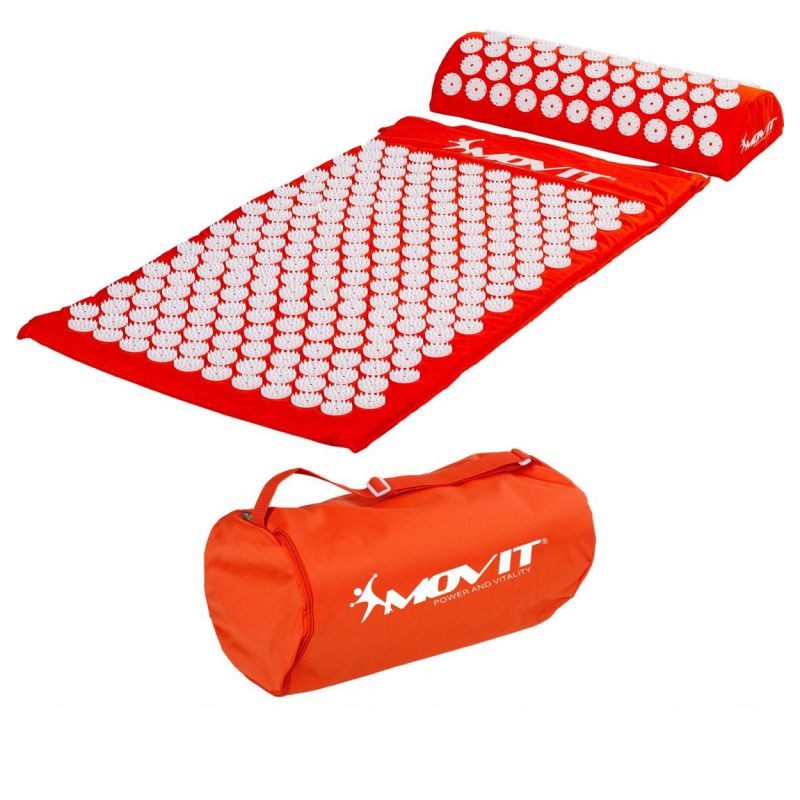 Akupresurní podložka s polštářem MOVIT 75 x 44 cm - oranžová