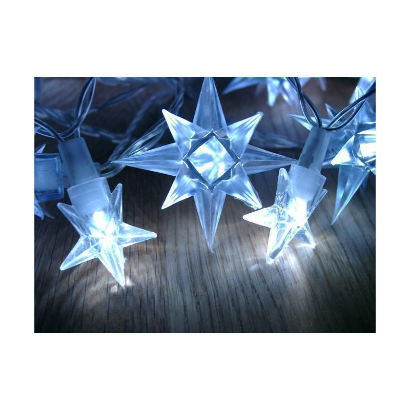 Vánoční LED osvětlení - hvězdy modré 4 m