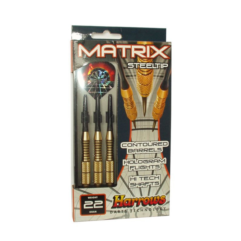 Šipky s kovovým hrotem HARROWS STEEL MATRIX  24g