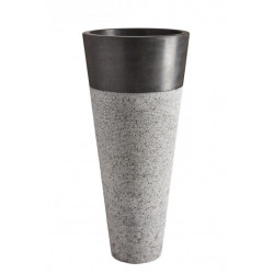 Volně stojící kamenné umyvadlo Pedestal Hammered Black