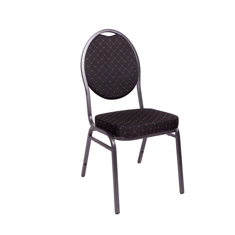 Kongresová židle kovová HERMAN- černá