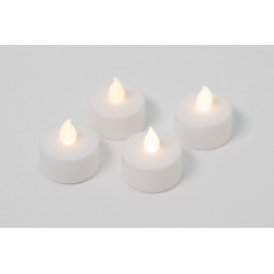 Dekorativní sada - 4 čajové svíčky, bílé