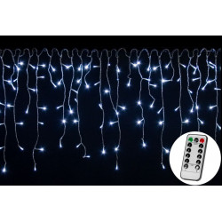 Vánoční světelný déšť - 10 m, 400 LED, studeně bílý +ovladač