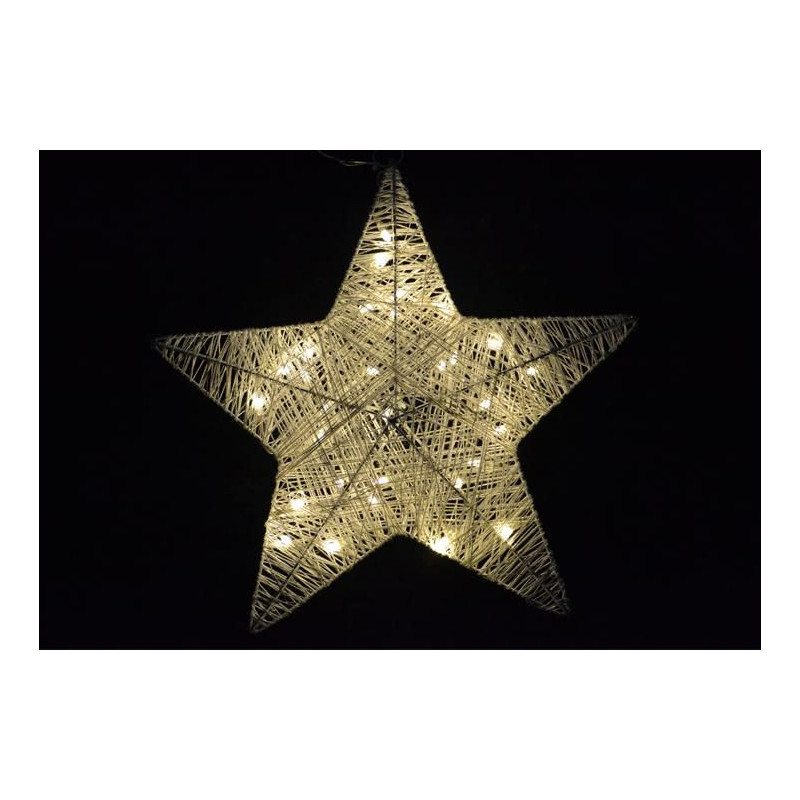 Vánoční dekorace - vánoční hvězda - 35 cm, 30 LED diod
