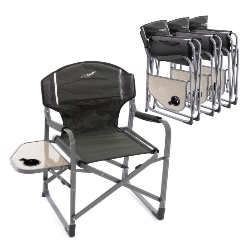 Sada 4 x kempinková židle se stolkem a držákem nápojů