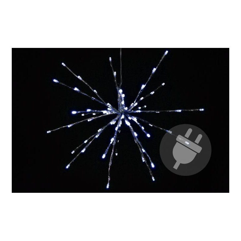 Vánoční osvětlení - meteorický déšť - studená bílá, 80 LED, 40 cm