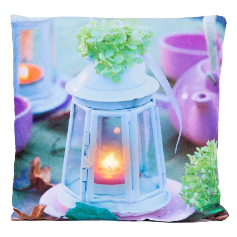 Dekorativní polštář s LED osvětlením Lucerna - 38 x 38 cm