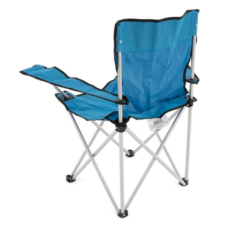 Skládací židle s držákem nápojů - modrá