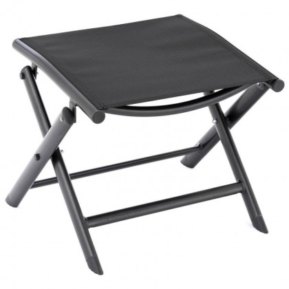 Sklopná hliníková stolička, černá