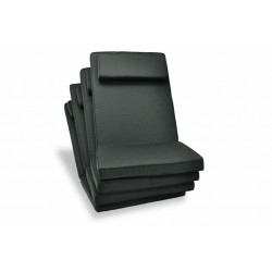 Sada 4 kusů polstrování na vysoké křeslo Garth - antracit