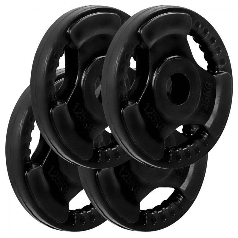 MOVIT sada závaží na činky s gumovým úchyt - 1,25 kg, litina