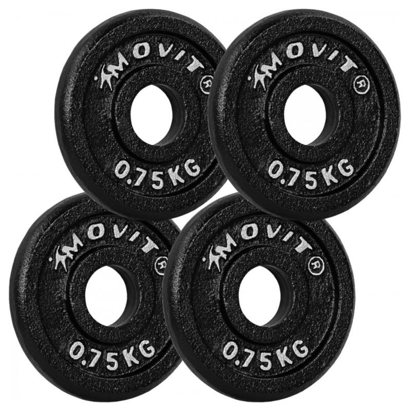 MOVIT sada 4 kusů závaží - 0,75 kg litina
