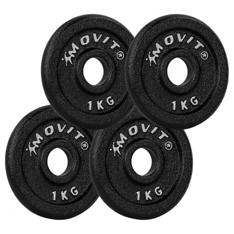 MOVIT sada 4 kusů závaží - 1,0 kg, litina