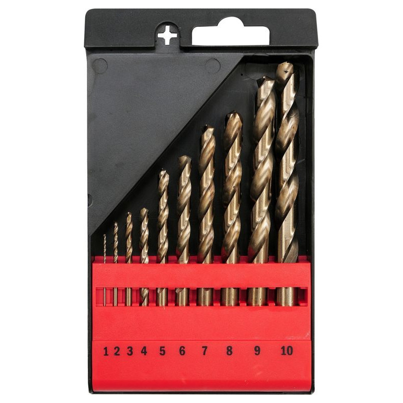 Sada vrtáků na kov - 10 ks, 1-10 mm