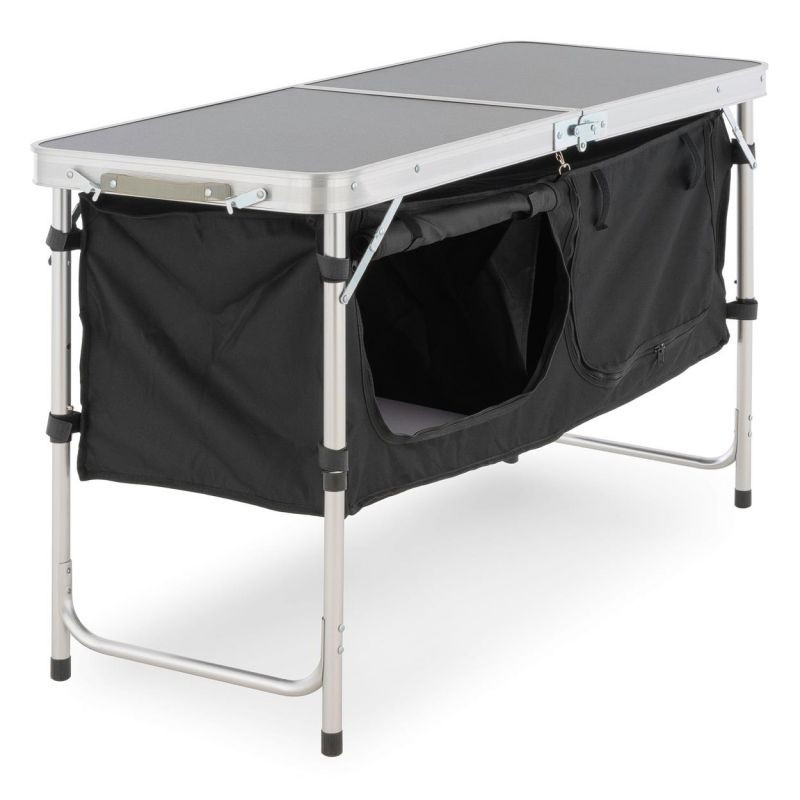 Multifunkční kempingový stůl - 2 úložné boxy, skládací