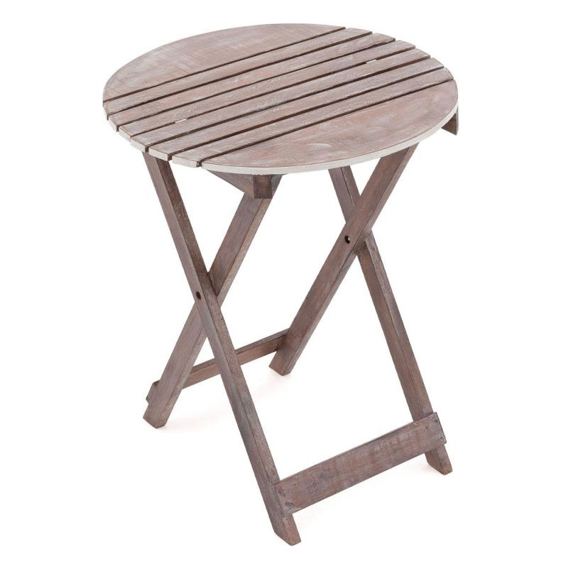 DIVERO zahradní sklopný stolek kulatý, 60 cm