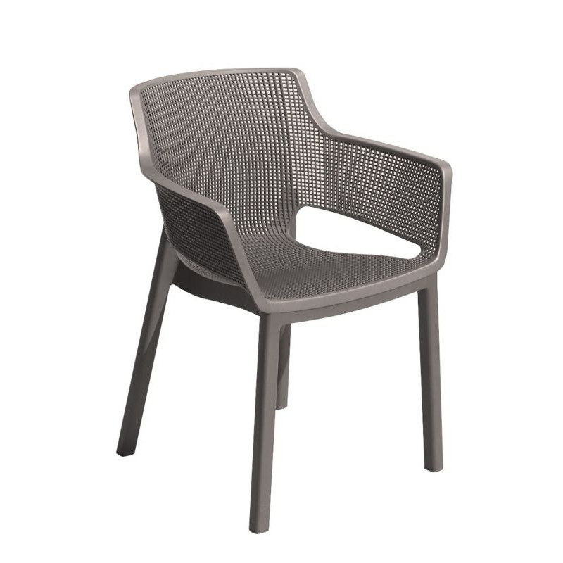 Zahradní plastové křeslo ELISA - cappuccino