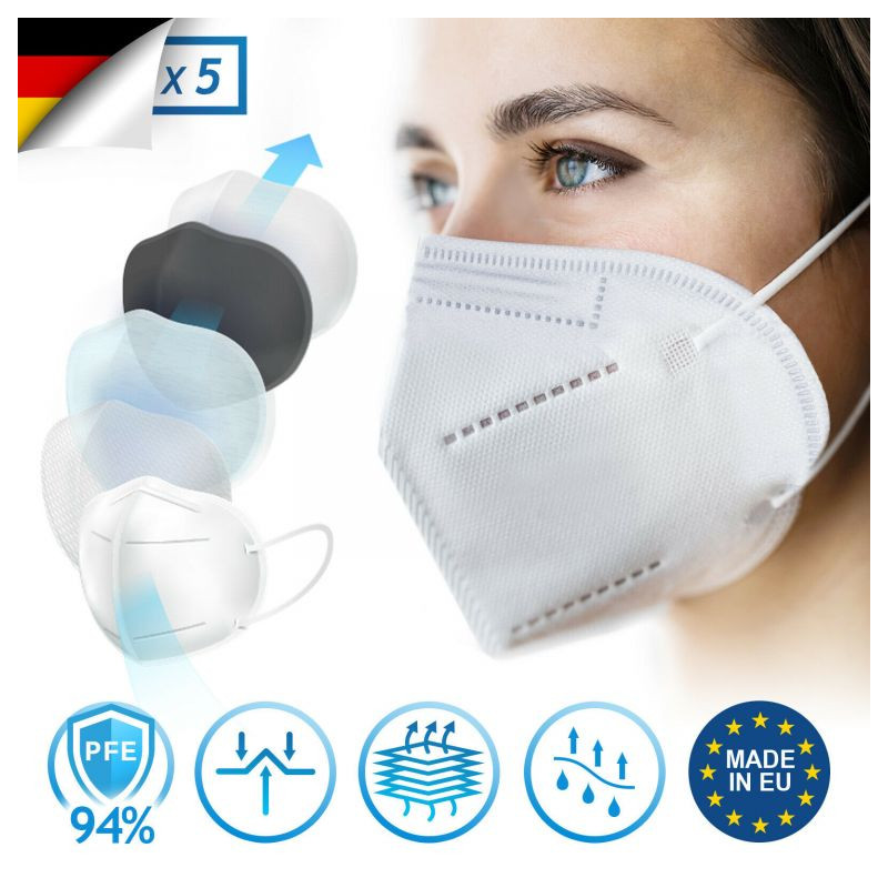 Ochranná maska, respirátor FFP2, 10 kusů