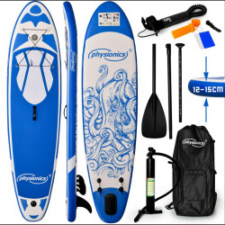 Physionics Nafukovací paddleboard 305 cm modrý + příslušenství