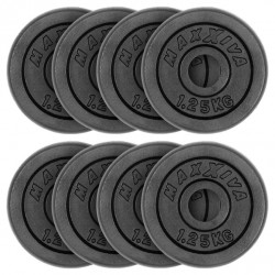 MAXXIVA Sada 8 závaží na činky celkem 10 kg, litina, černá