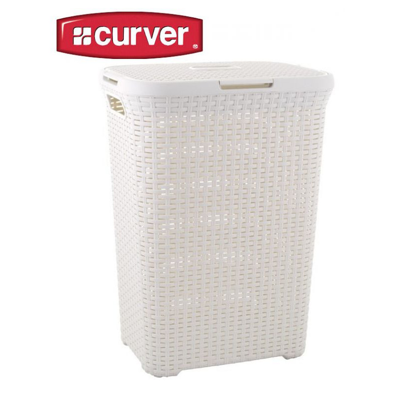 Koš na prádlo STYLE RATTAN 60 l krémový CURVER