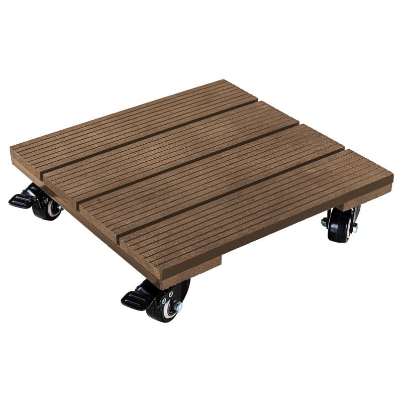 Stilista Pojízdný podstavec na rostliny, čtverec, sv. hnědý