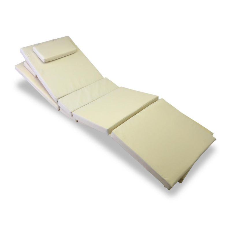 DIVERO Sada polstrování na lehátko 2 ks, krémové