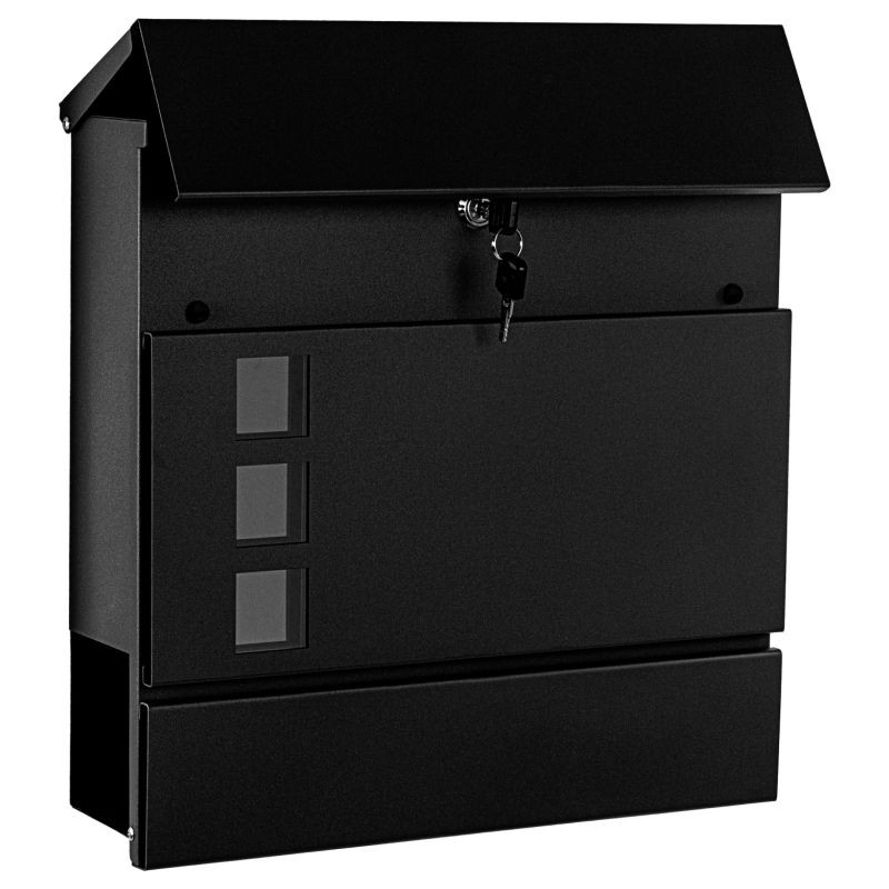 Poštovní schránka Turín, 370 x 370 x 110, černá