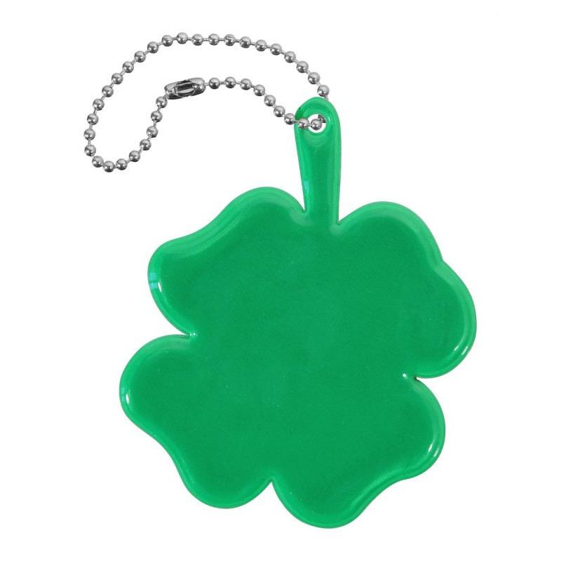 Reflexní přívěšek čtyřlístek - zelený