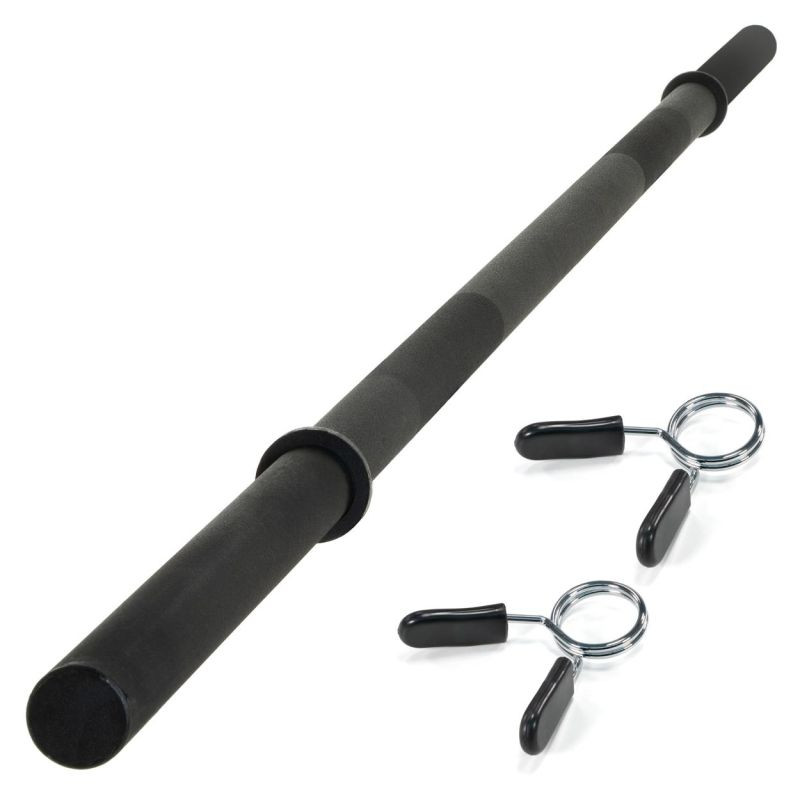 Maxxiva Činková tyč 180 cm, černá + pružinové zámky