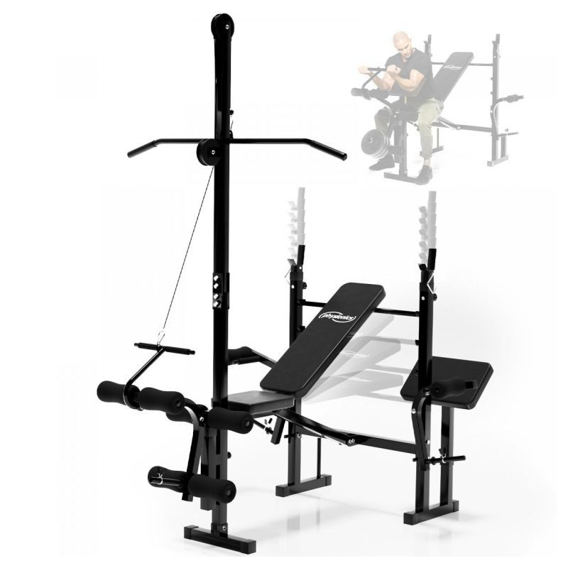 PHYSIONICS Multifunkční lavice, 170 x 130 x 205 cm, černá