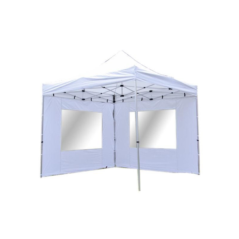 Zahradní párty stan nůžkový PROFI 3x3 m bílý + 2 boční stěny