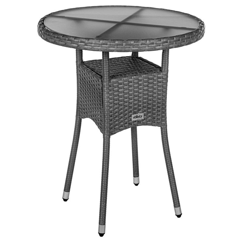 STILISTA Kulatý zahradní stolek, 60 cm, šedý