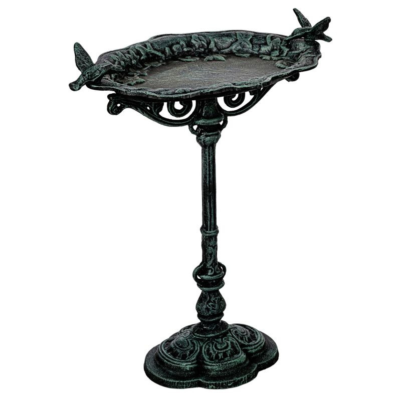 STILISTA Litinové ptačí pítko 45 x 29 cm, antická zelená