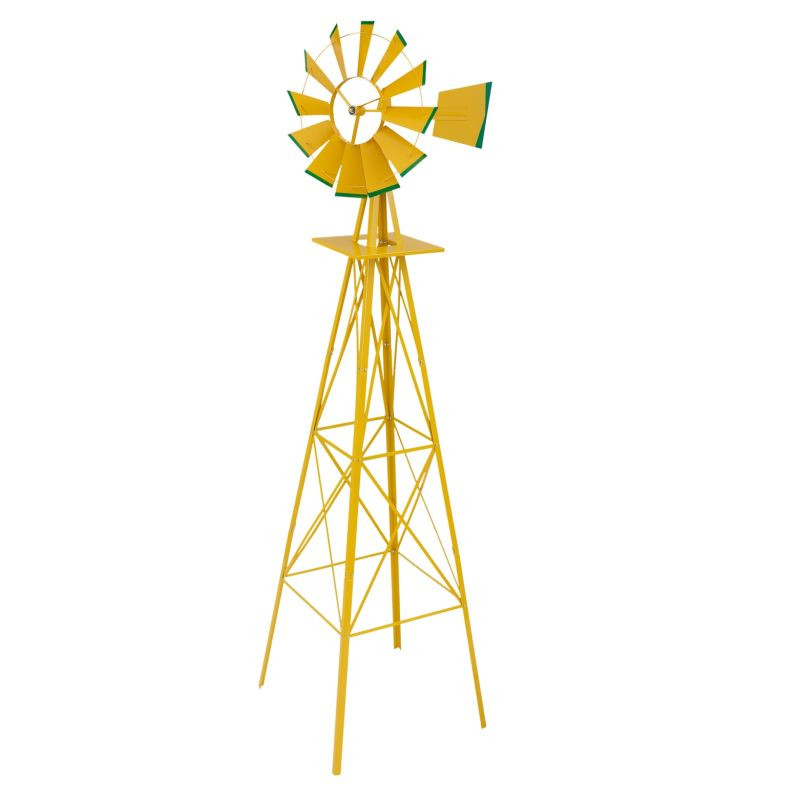 STILISTA Větrný mlýn, 245 x 55 cm, ocel, žlutý