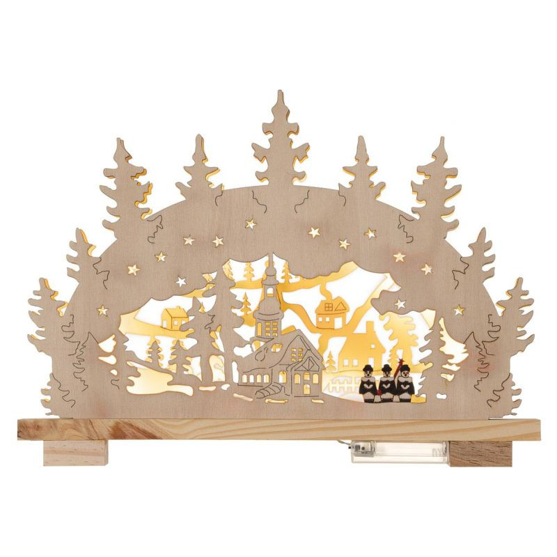 Nexos Vánoční světelný oblouk, 10 led, teplá bílá, baterie