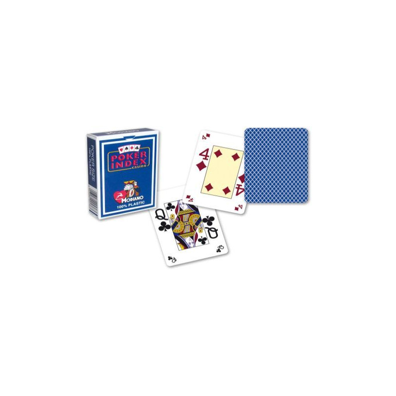 Modiano Poker karty, mini, 4 rohy, tmavě modré, sada 12 balíčků