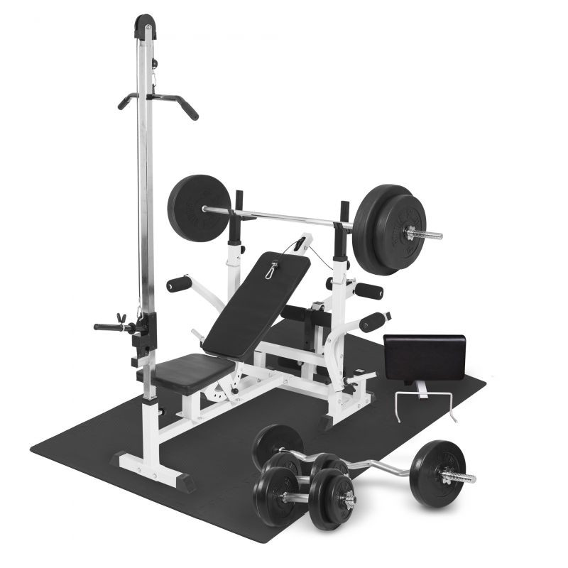 Gorilla Sports Multifunkční posilovací stanice, bílá