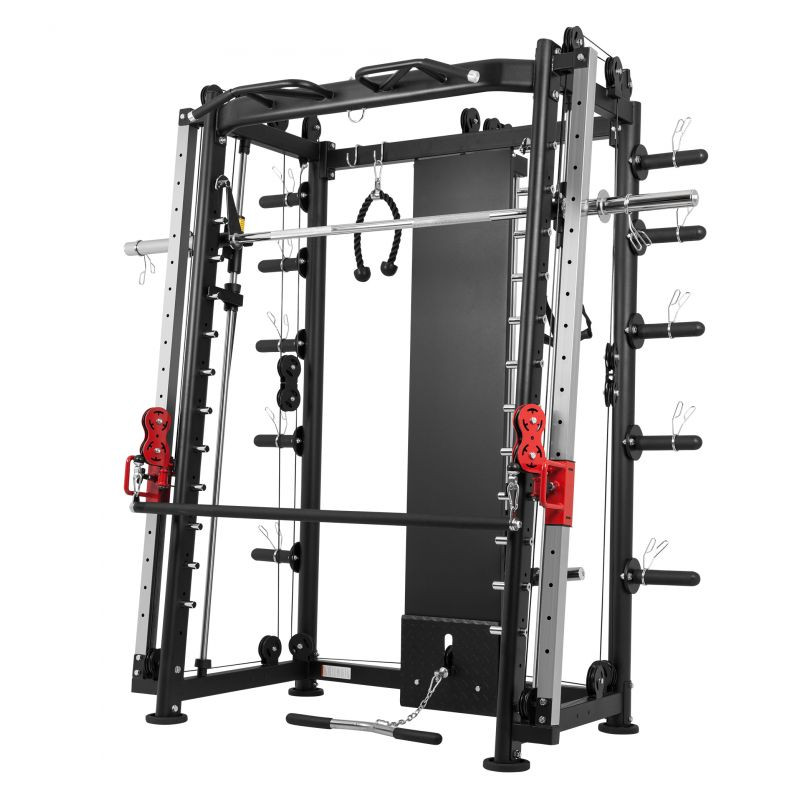 Gorilla Sports Multifunkční kladková věž, 219 cm,  černá