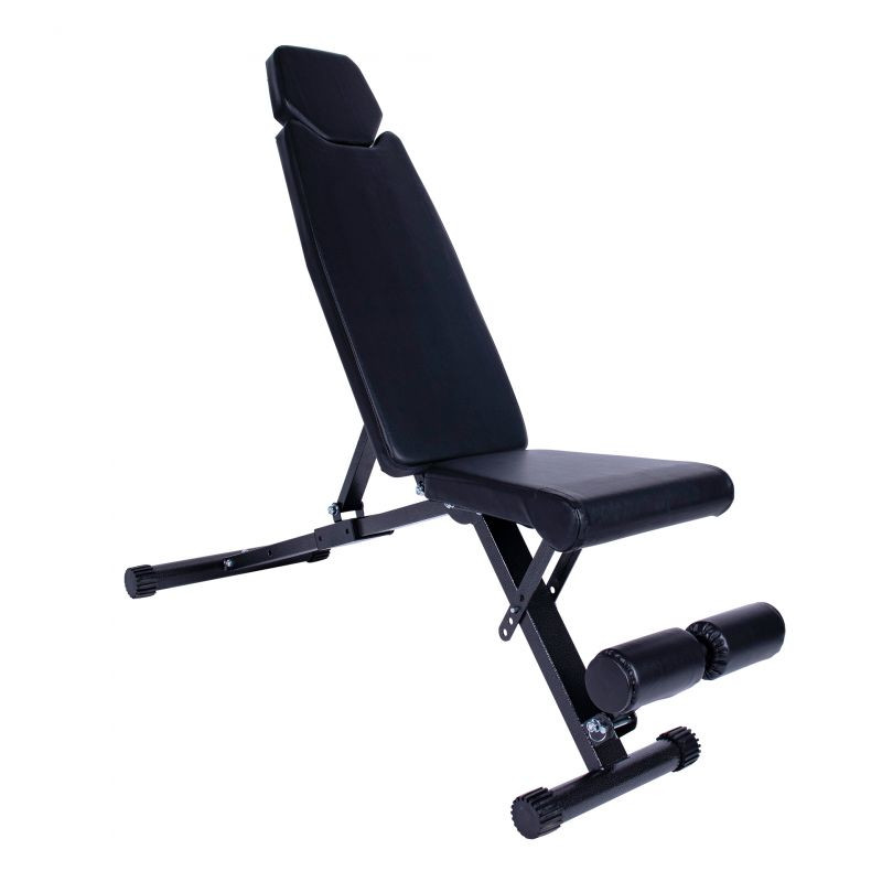 Gorilla Sports Skládací posilovací lavice 145 x 46 cm, černá