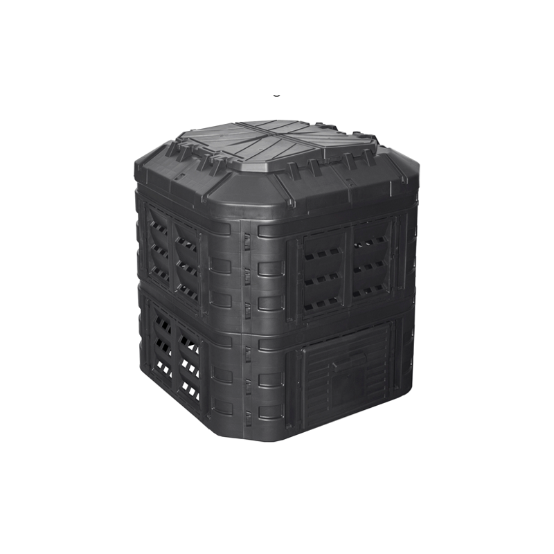 Zahradní plastový kompostér, 600 L, černý