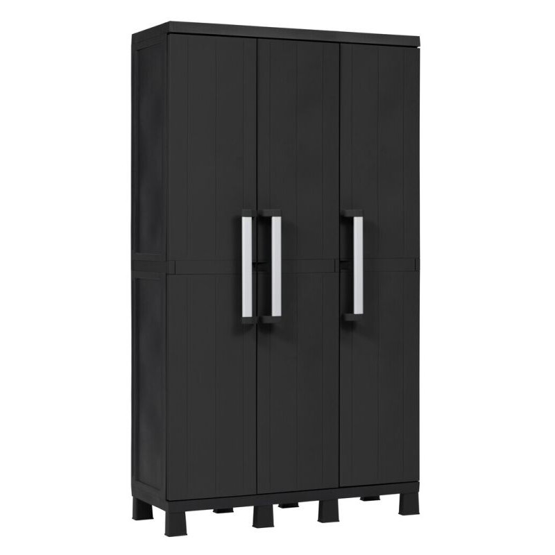 GARAGE  třídvéřová skříňka, vysoká, černá