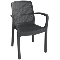 SIROLO plastové křeslo - grafit