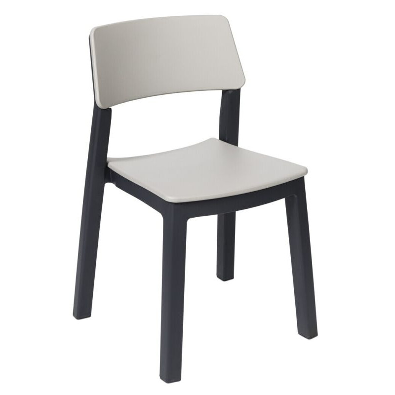 BISTROT ITALIA plastové křeslo - grafit