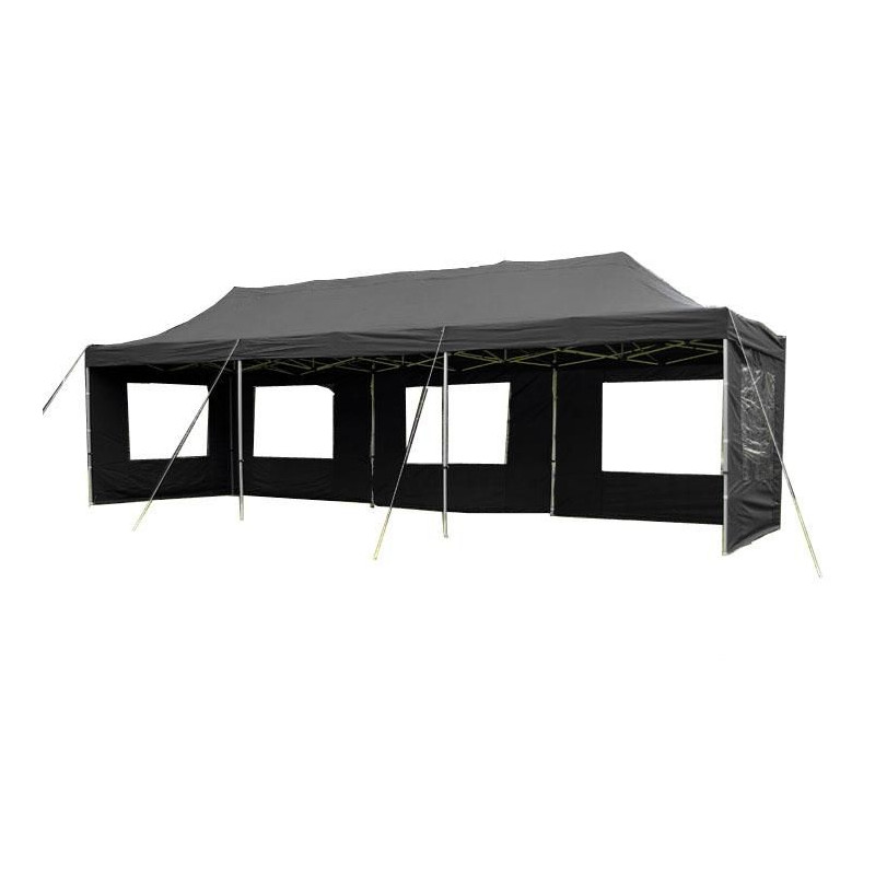 Zahradní skládací párty stan PROFI - černá 3 x 9 m