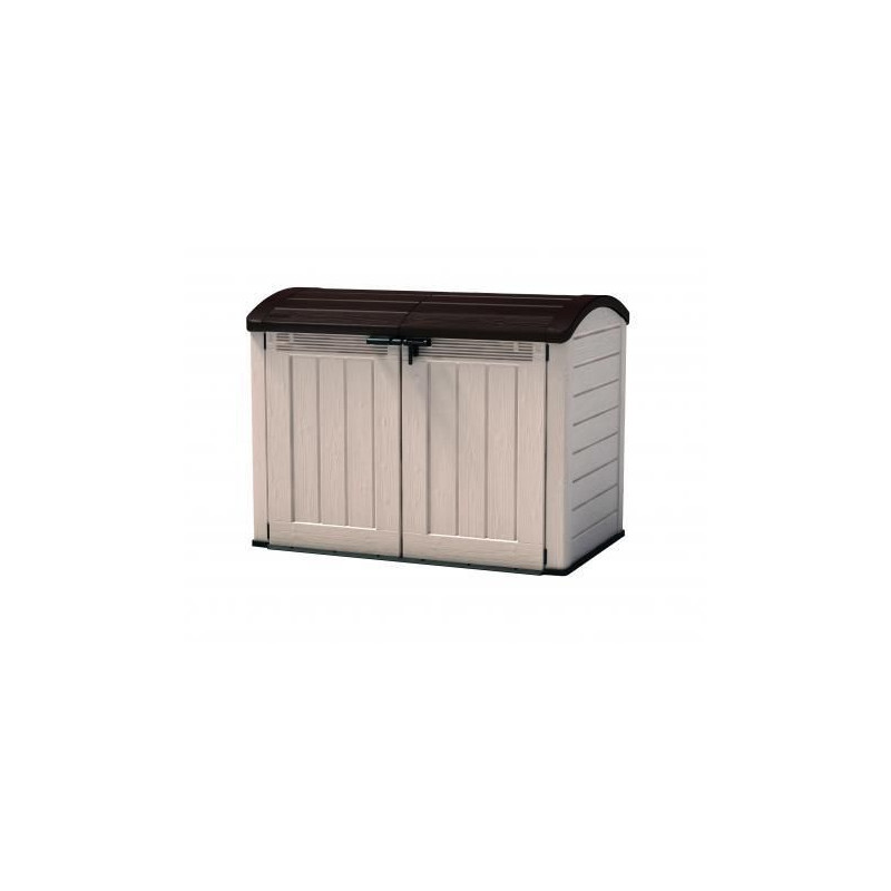 Zahradní úložný box STORE 120 x 146 x 82 cm - béžová / hnědá