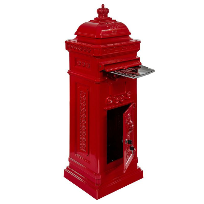 Poštovní schránka starožitná antik - červená